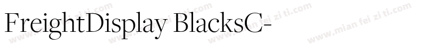 FreightDisplay BlacksC字体转换